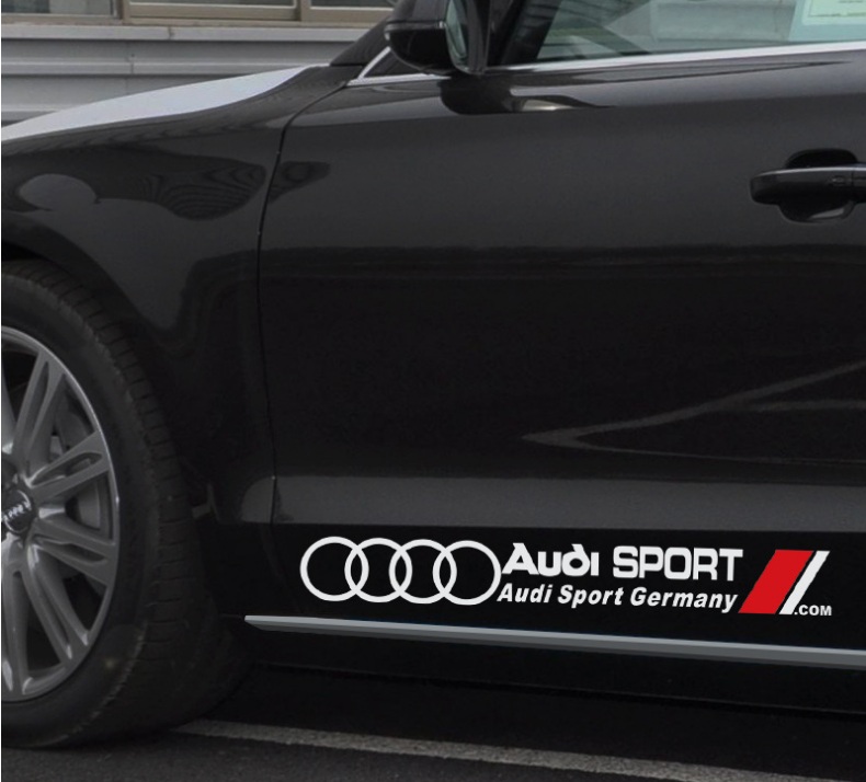 [HCM]Tem dán cửa xe ô tô Audi (trắng)