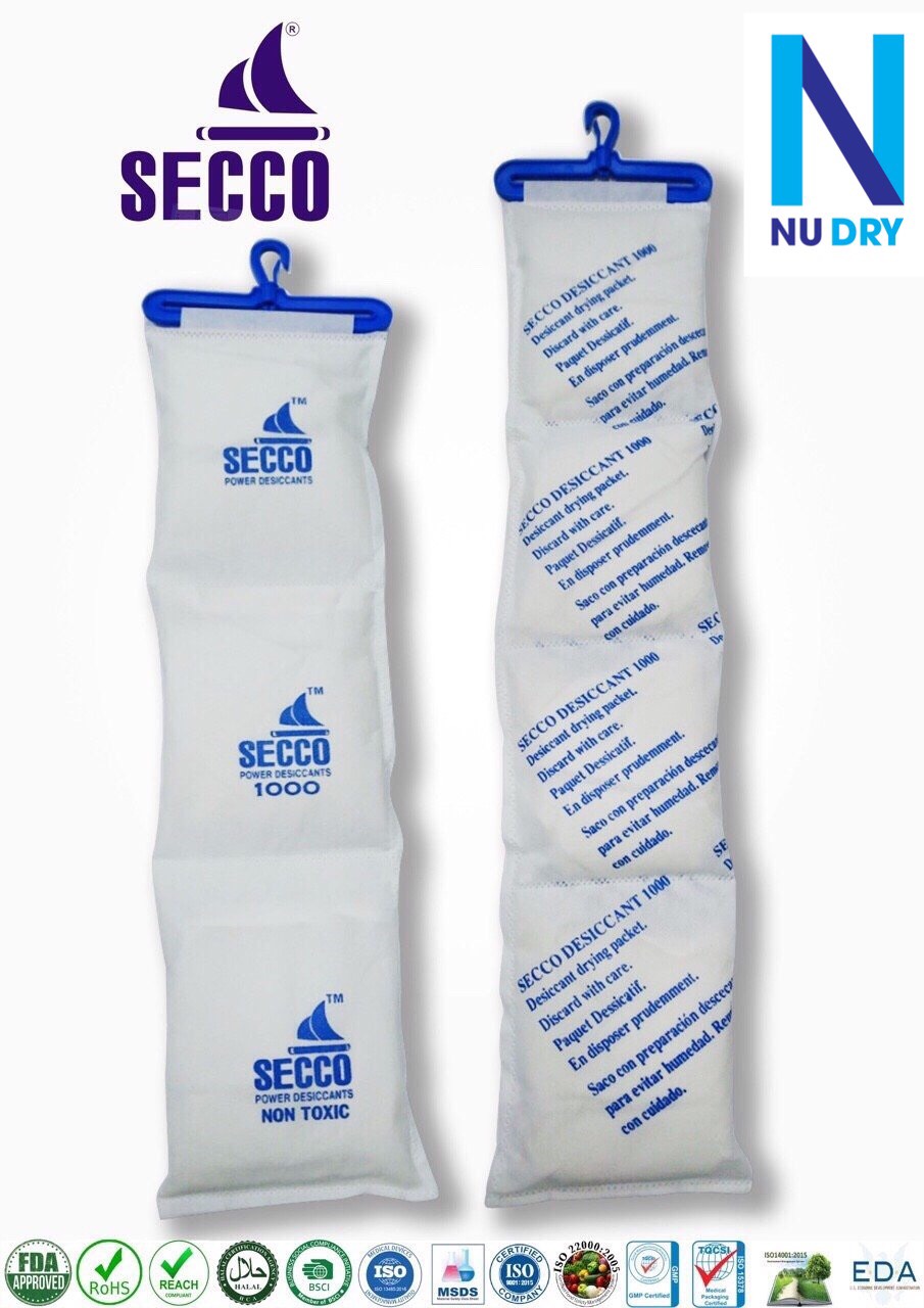 Gói Hút Ẩm Lớn  1KG  - Hạt chống ẩm mốc, khử mùi hôi, treo trong phòng, xe, tủ quần áo nhà kho NU DRY
