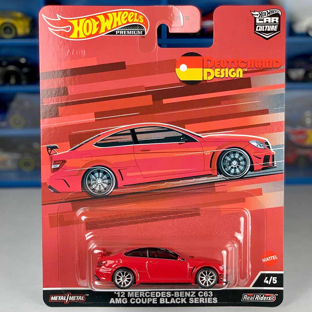 Xe mô hình hot wheels premium '12 mercedes benz c63 amg coupe black series