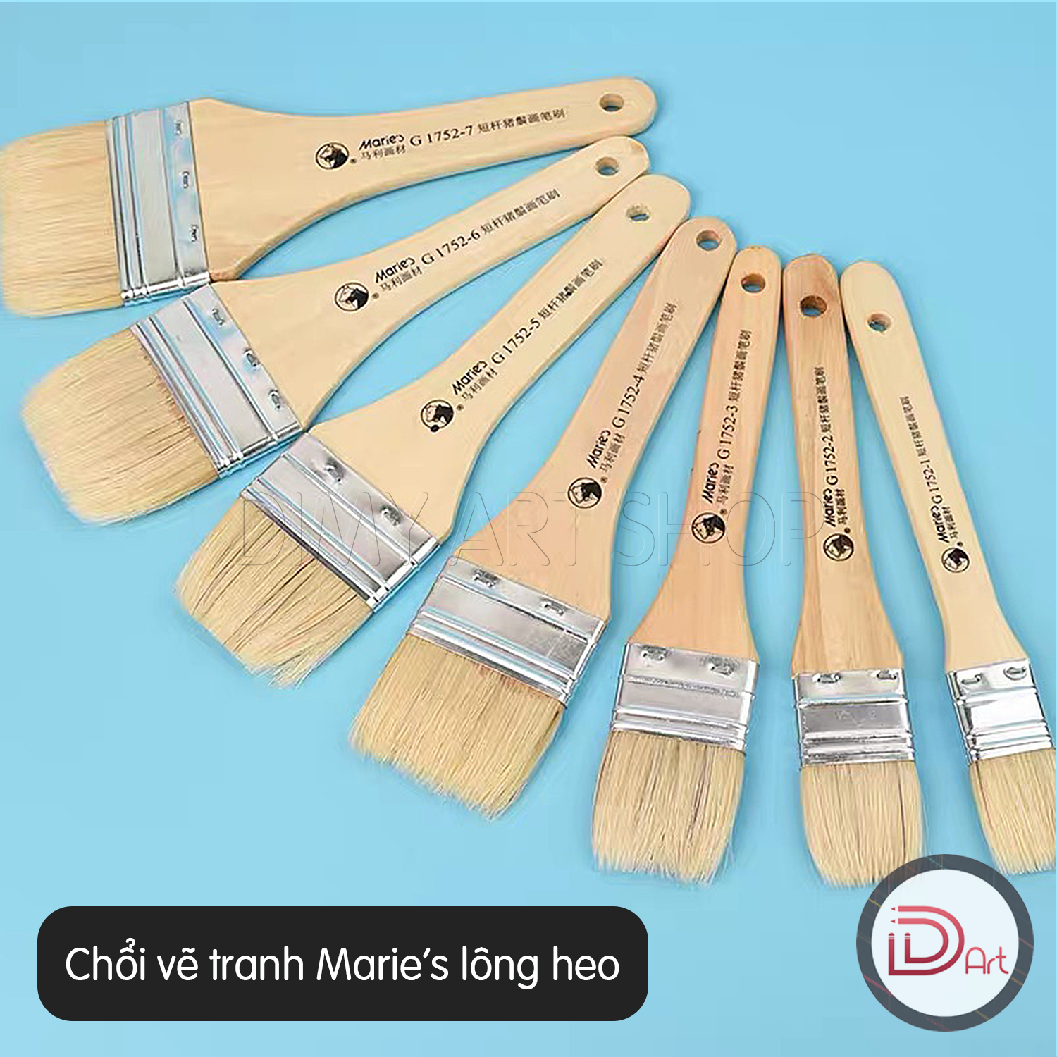 Chổi vẽ/panh xô marie's lông heo