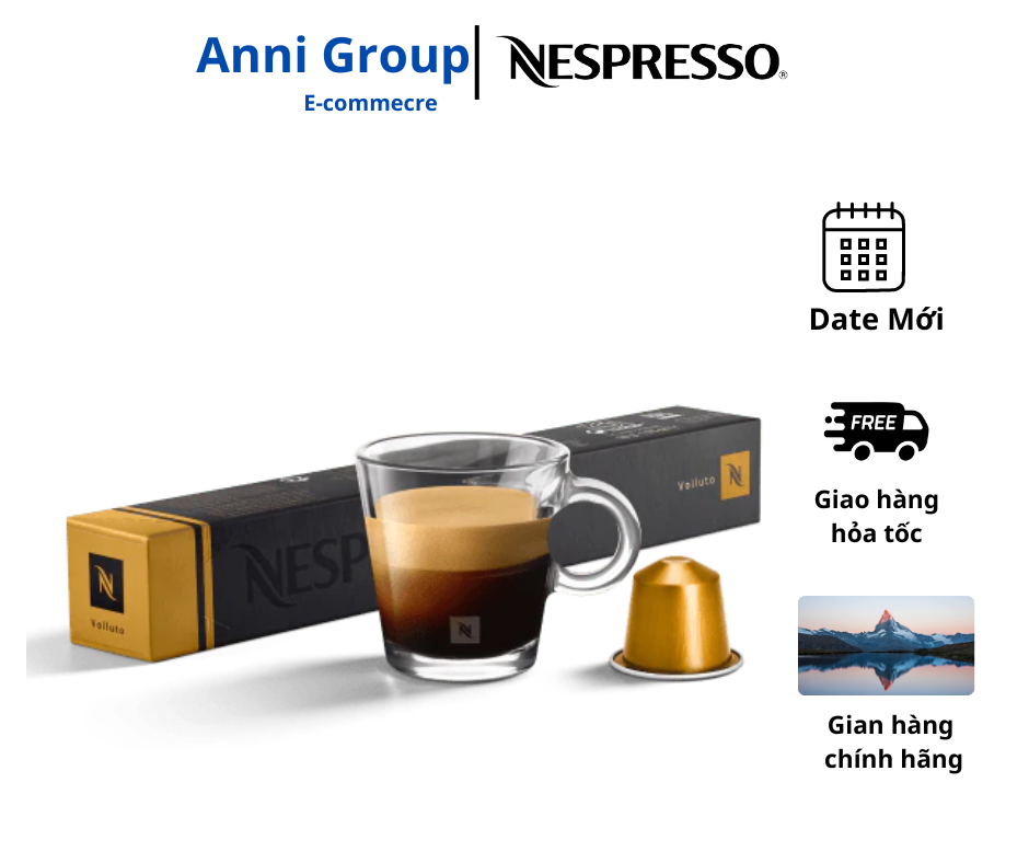 Hộp 10 Viên Nén Cà Phê Nespresso Coffee Capsule Volluto