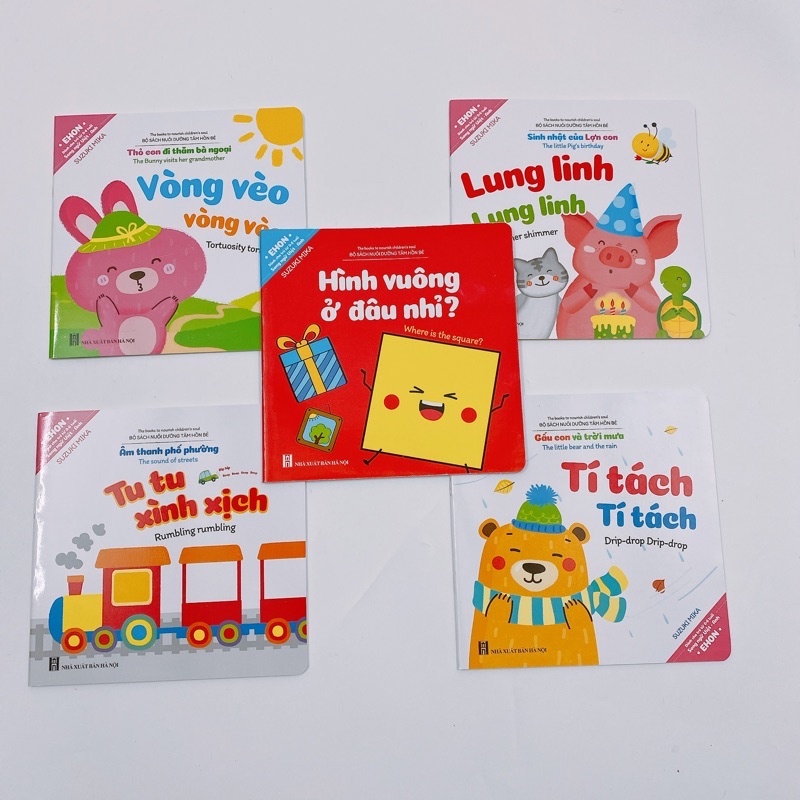Sách - Ehon âm thanh cho bé song ngữ Việt Anh (bộ 5 cuốn)