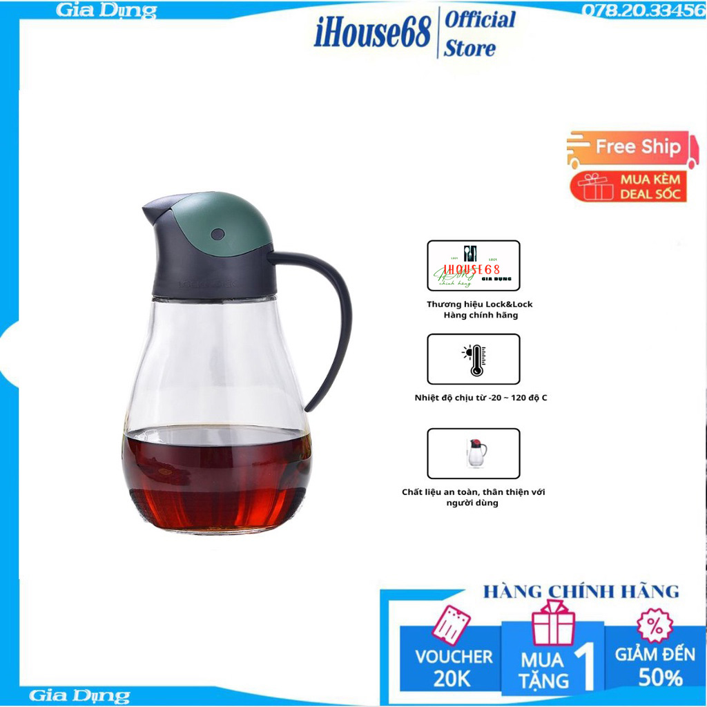 Bình đựng dầu, nước mắm, xì dầu, giấm nắp mở tự động CKO201