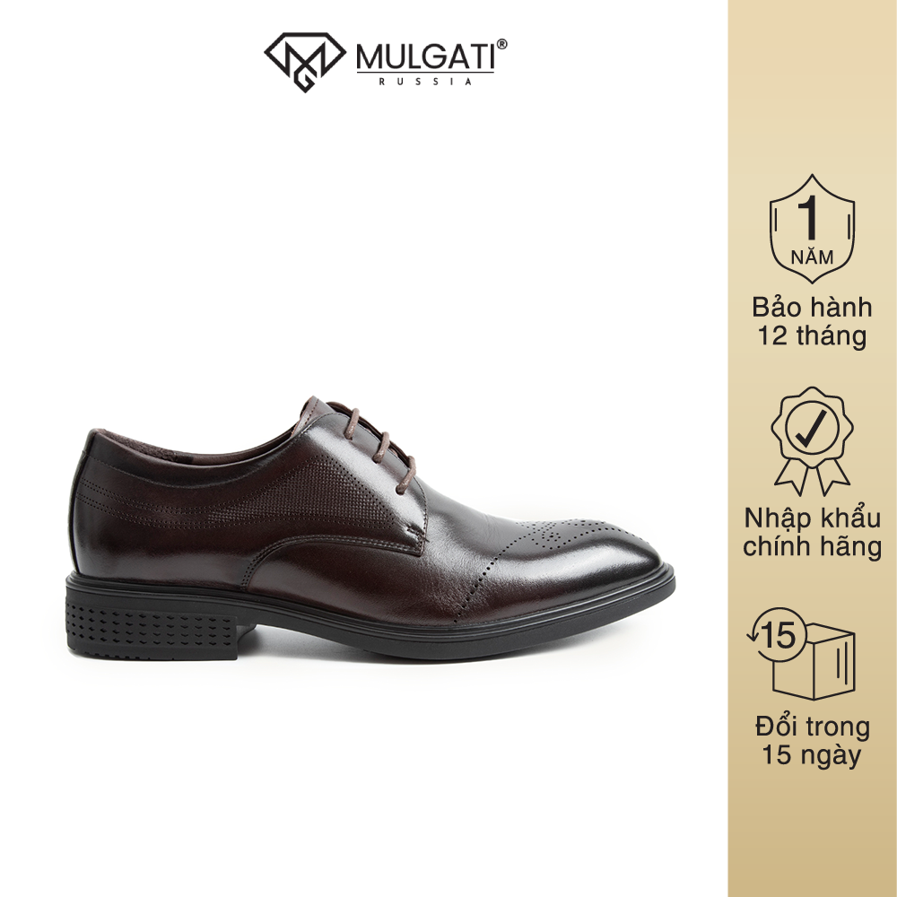 Giày tây nam mulgati brogues derby buộc dây vân lỗ - nw622120