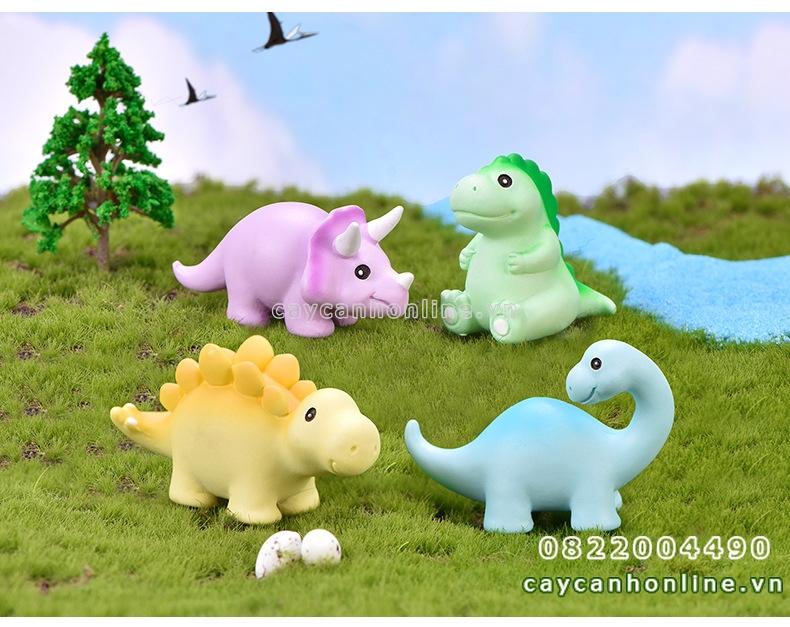 Tượng khủng long mini trang trí đồ chơi để bàn làm tiểu cảnh mini