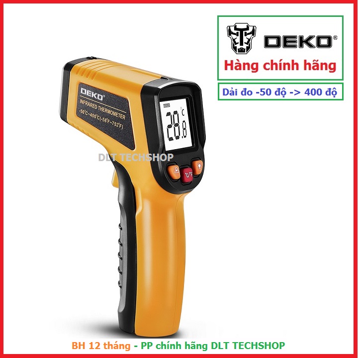 MÁY ĐO NHIỆT ĐỘ HỒNG NGOẠI LASER DEKO HÀNG XUẤT NGA TẶNG KÈM PIN (Hàng chính hãng)