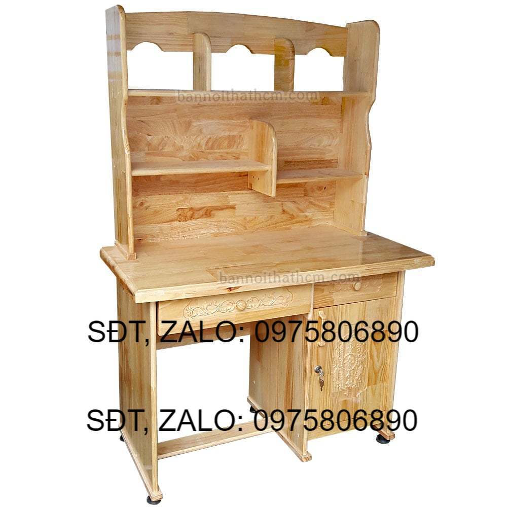 Bàn học bằng gỗ tự nhiên , bàn học sinh bằng gỗ .