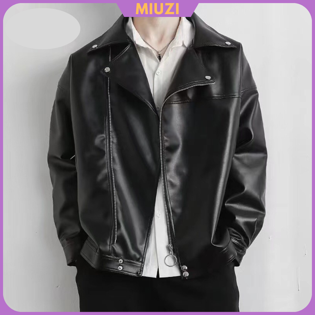Áo khoác da nam trẻ trung cá tính,áo da Pu Miuzi DT148- - Miuzistore