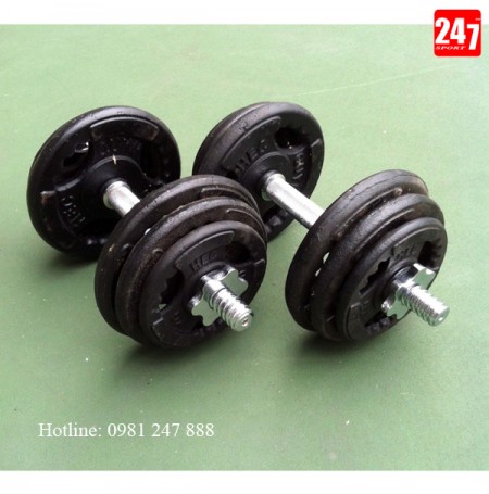 Bộ 24Kg Tạ + 2 Đòn Tạ Tay