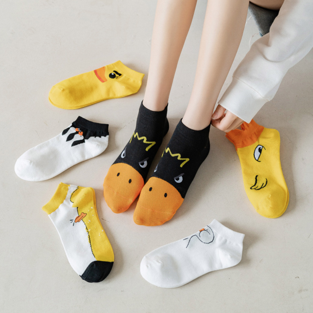 Tất vớ nữ cổ thấp hình con vịt vàng đáng yêu, cá tính