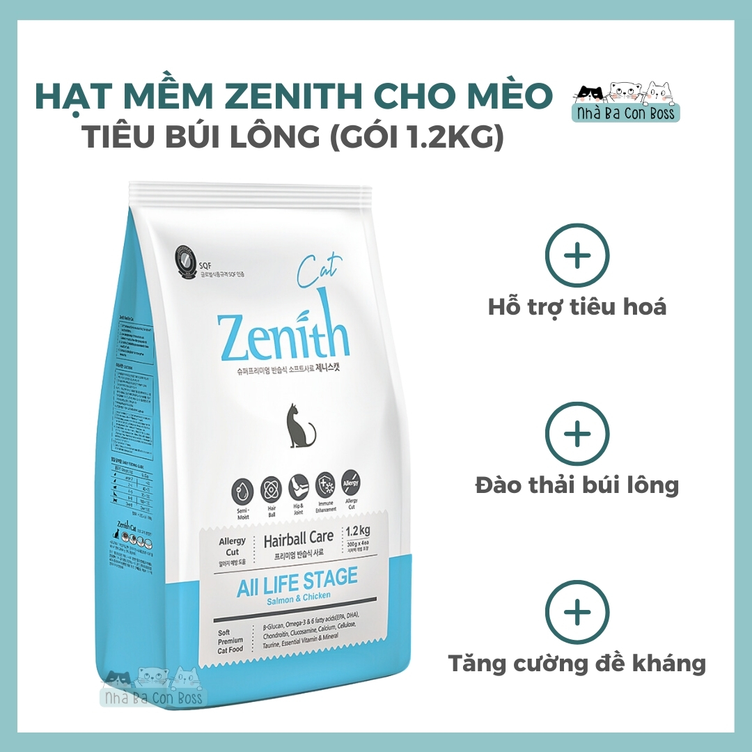Hạt Cho Mèo Mọi Lứa Tuổi Zenith Hairball Care