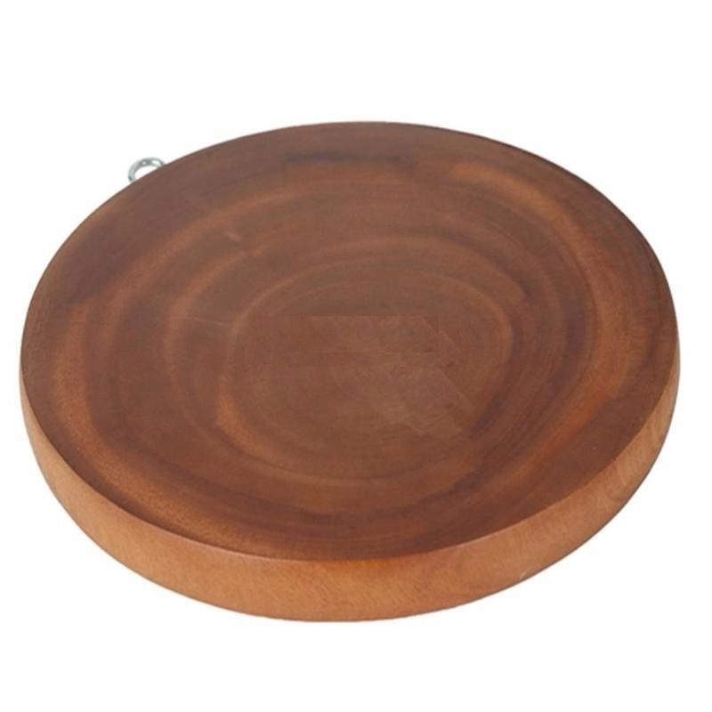 Thớt gỗ tròn cao cấp 24cm*3cm- Thớt gỗ me- kHông xử lý hóa chất