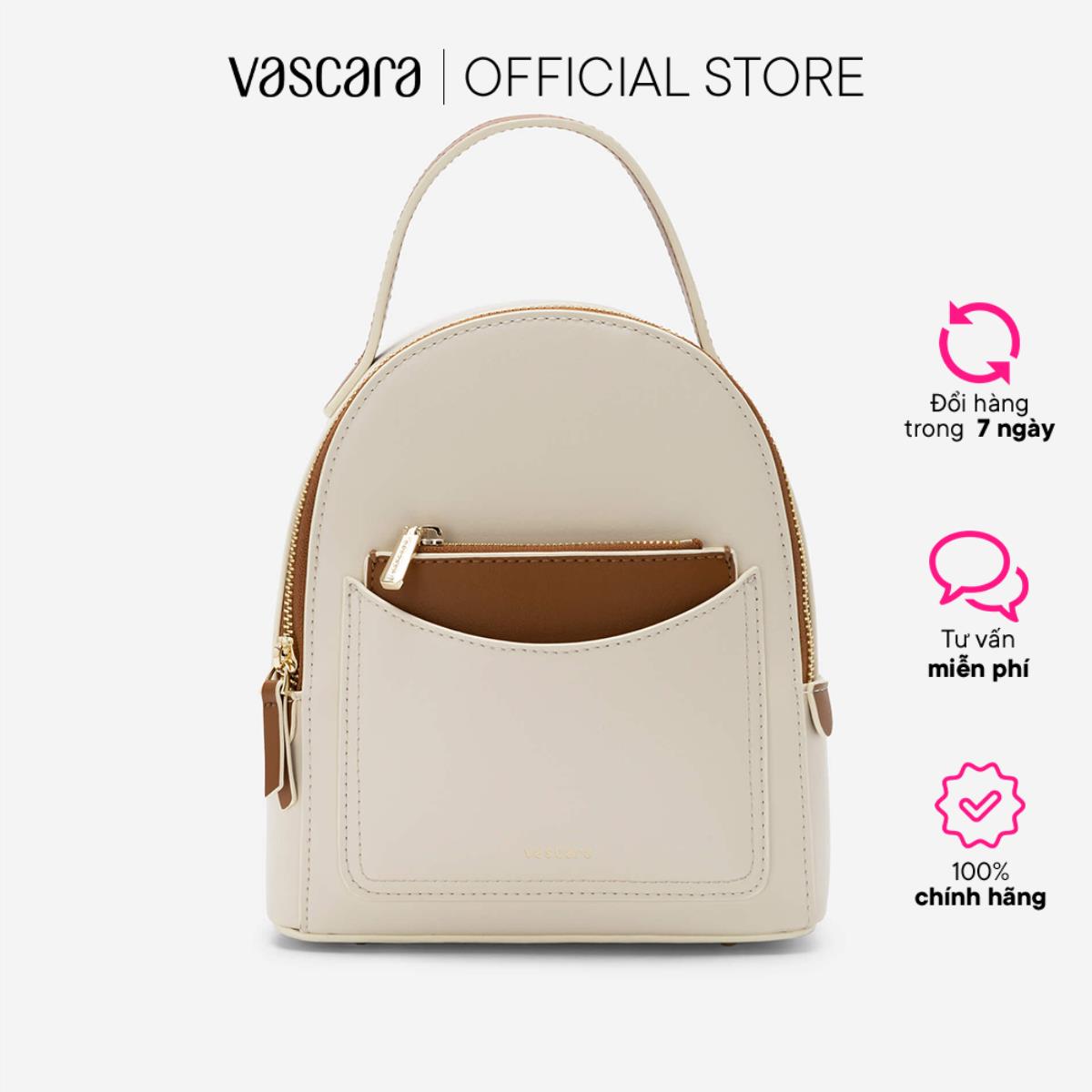 Vascara balo mini nhấn túi phụ - bac 0180