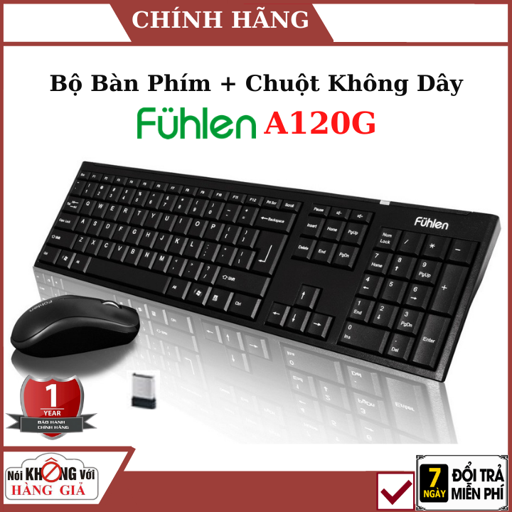Bộ bàn phím và chuột không dây Fuhlen A120G , Độ nhạy cực cao , phím bấm êm tay , kết nối ổn định , bàn phím máy tính , bộ bàn phím chơi Pubg , bàn phím gaming , bàn phím không dây , chuột không dây , bộ bàn phím cho tvBox