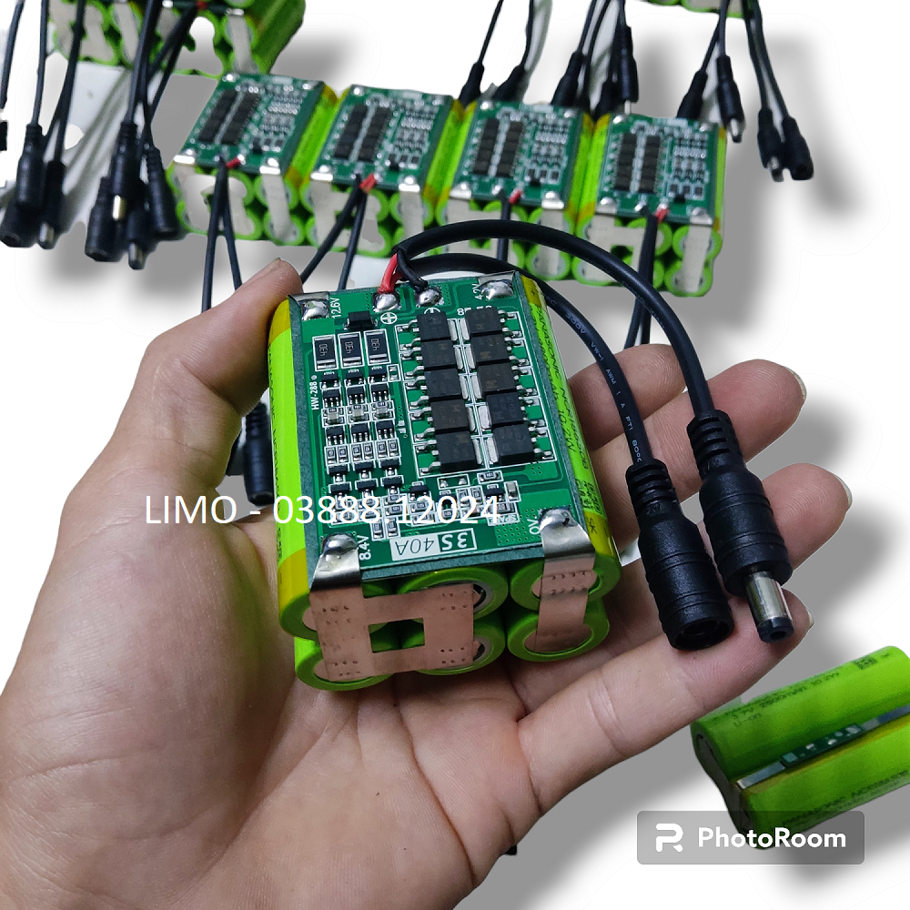 Khối pin 3s 12v làm nguồn UPS cho camera, modum wifi, chạy máy khoan, thay pin loa kéo...