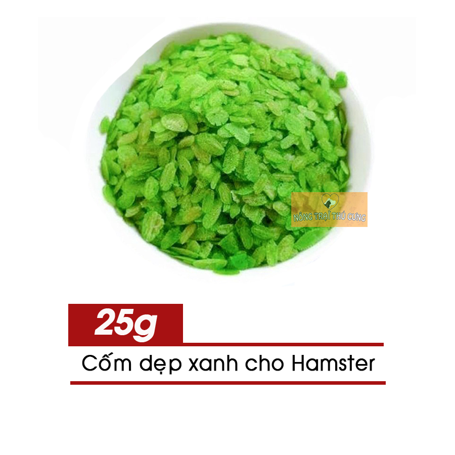Cốm dẹp xanh cho hamster 25g -