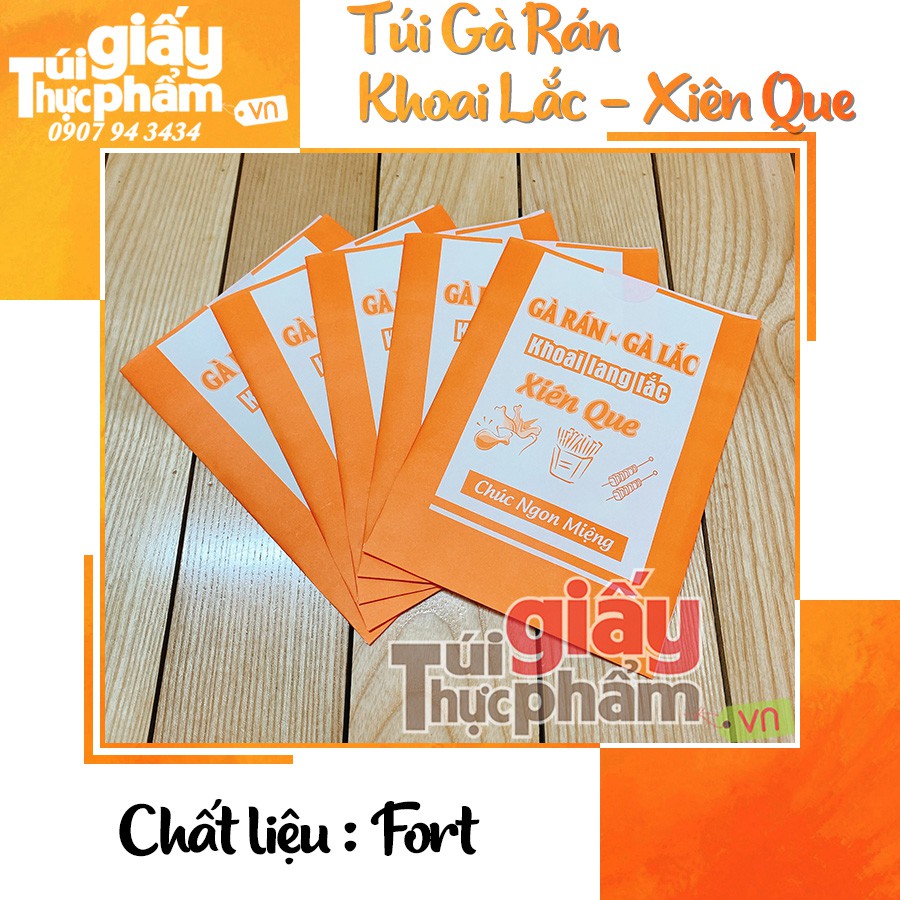 1000 túi giấy gà rán - khoai lắc - xiên que