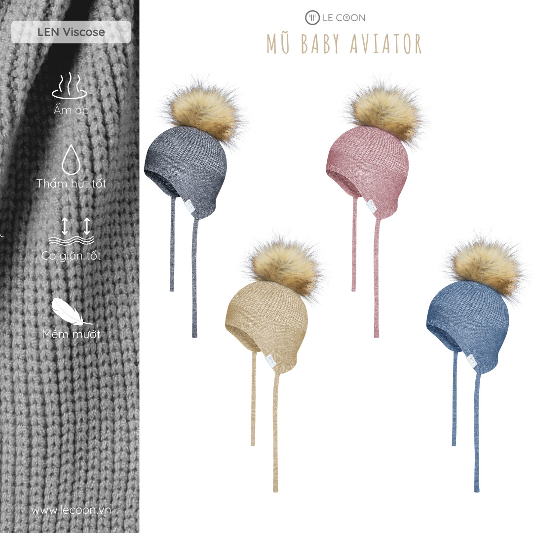 Le coon | mũ baby aviator | 0 - 2 tuổi