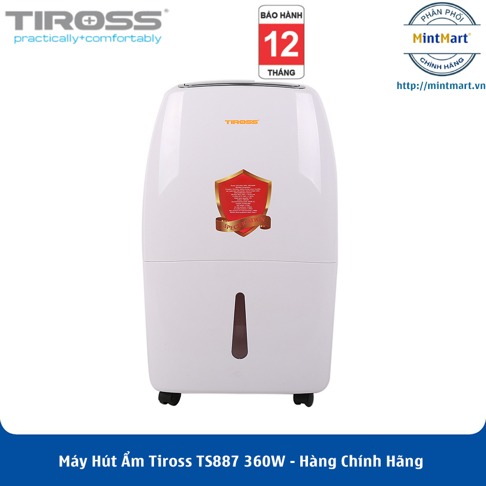 Máy hút ẩm tiross ts887 360w - hàng chính hãng