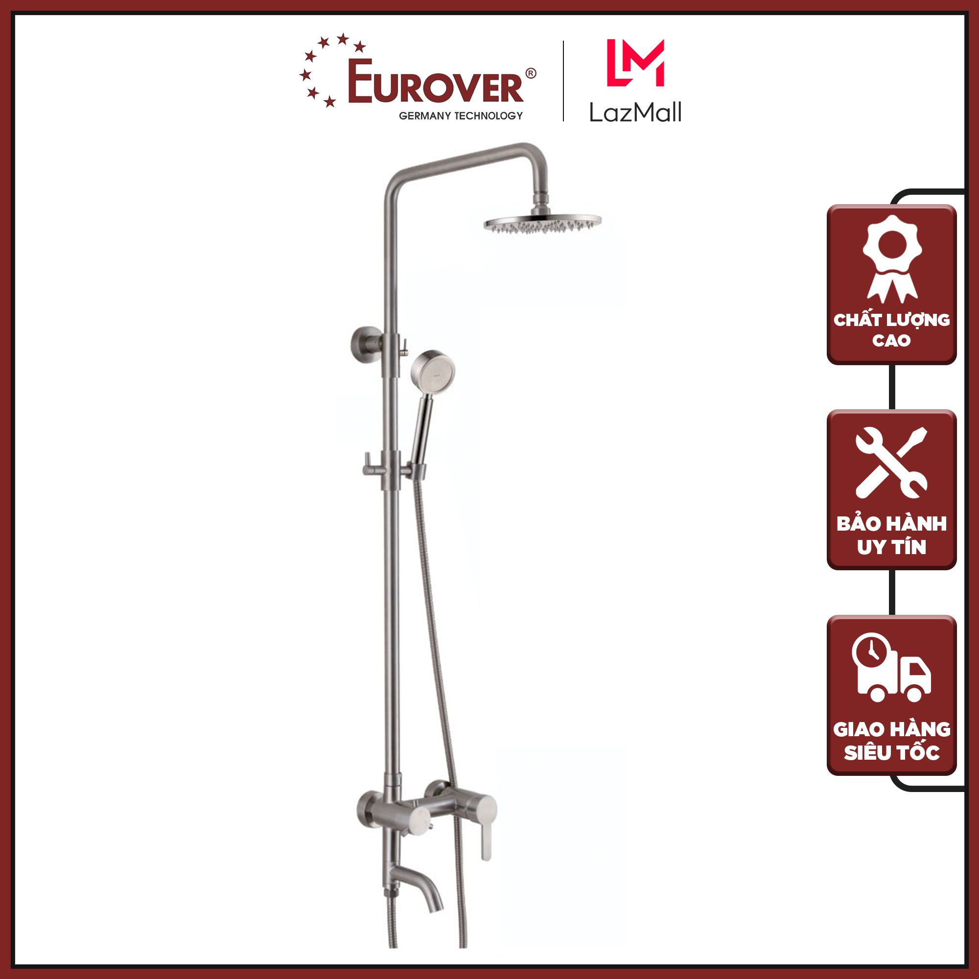 Freeship sen tắm đứng nóng lạnh inox 304 cao cấp loại 1 eurover, kiểu dáng đẹp, chất lượng đỉnh, bảo hành 5 năm