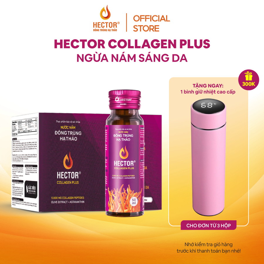 Nước nấm đông trùng hạ thảo hector collagen plus