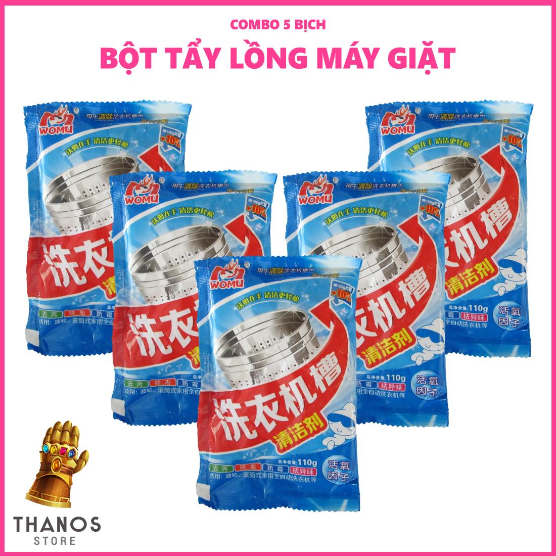 [HCM]Combo 5 bịch Bột Tẩy Vệ Sinh Lồng Máy Giặt Womu - Thanos Store