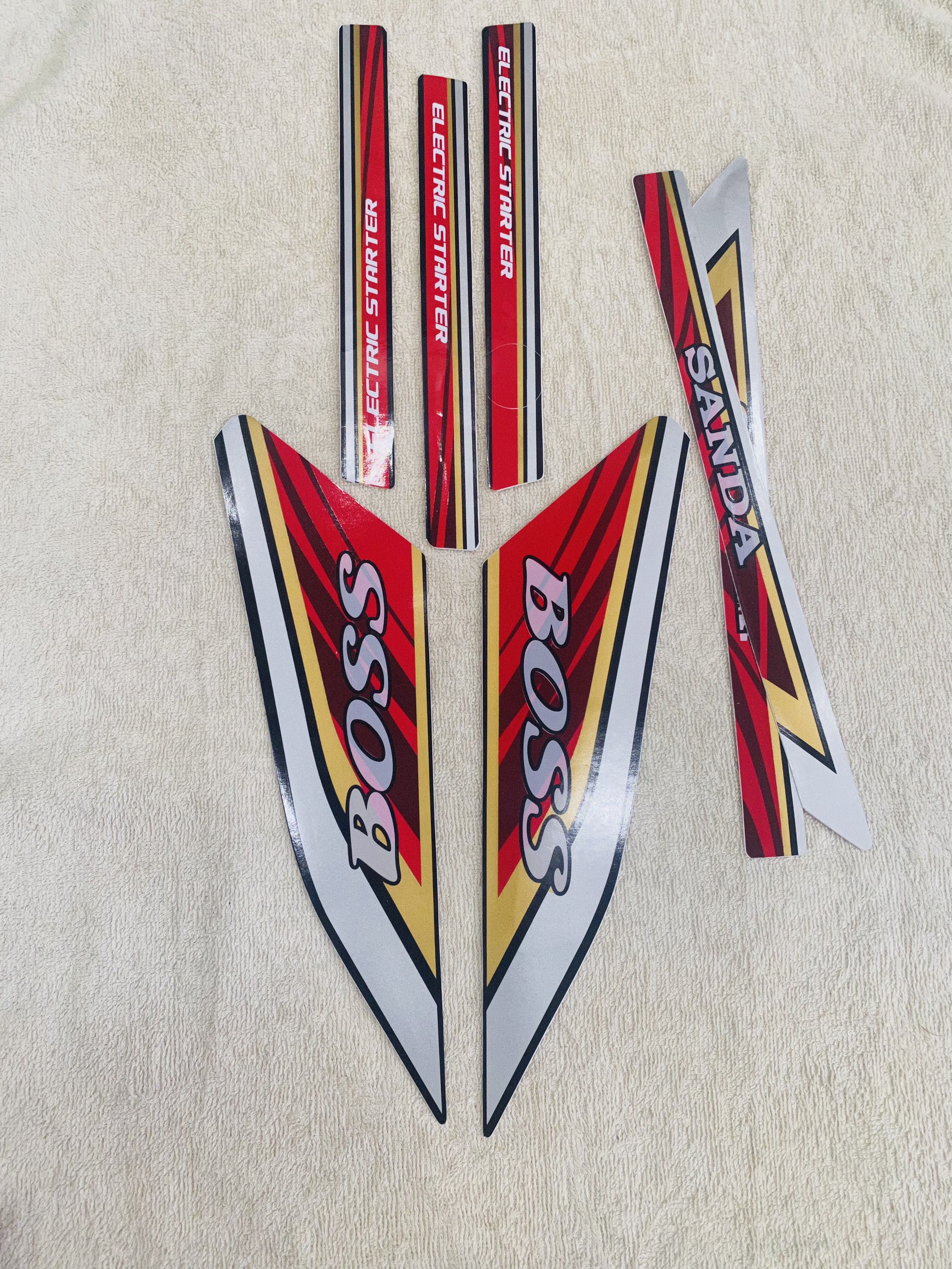 Bộ tem decal dán xe máy honda Boss sanda lửa zin thái siêu đẹp