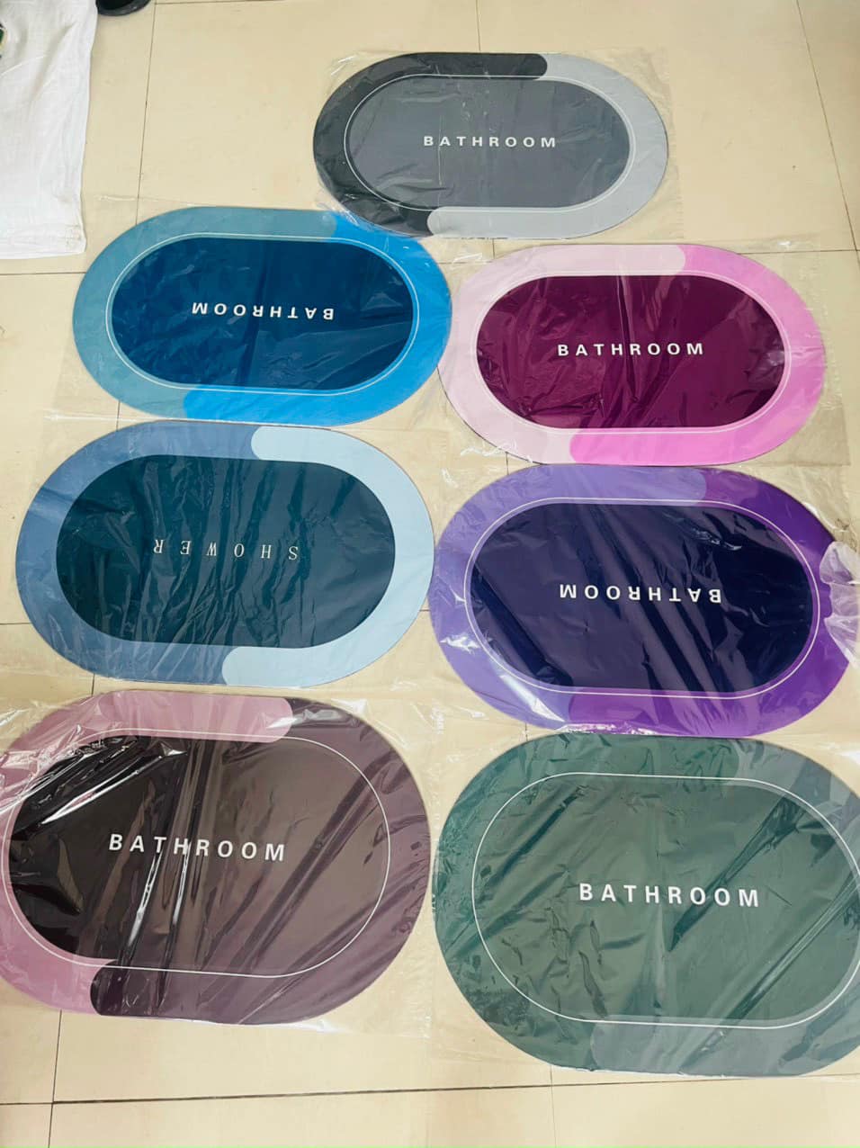 Thảm Lau Chân Silicon phòng tắm- Thảm chùi chân siêu thấm hút nước- Thảm lau chùi chân chống trơn trượt đế cao su