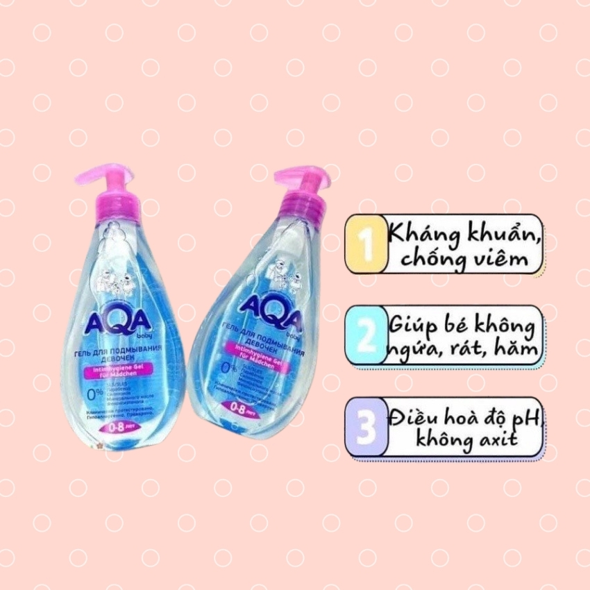 Dung dịch vệ sinh bé gái aqua zozo kids gc10 chính hãng nga cho bé từ 2-12 tuổi