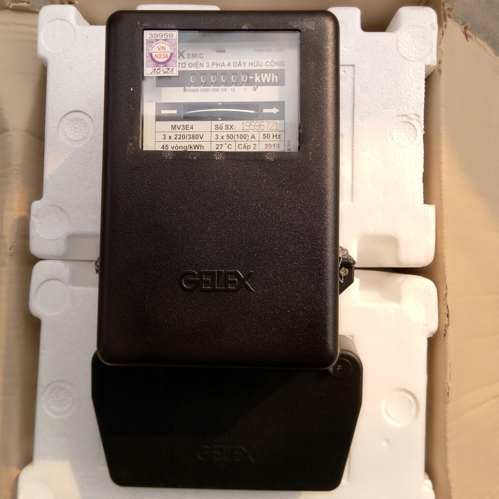 Công tơ điện 3 pha 50a 220/380v emic có kiểm định