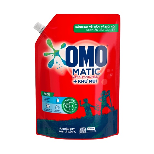 Nước giặt omo cửa trên túi đỏ 2,2kg