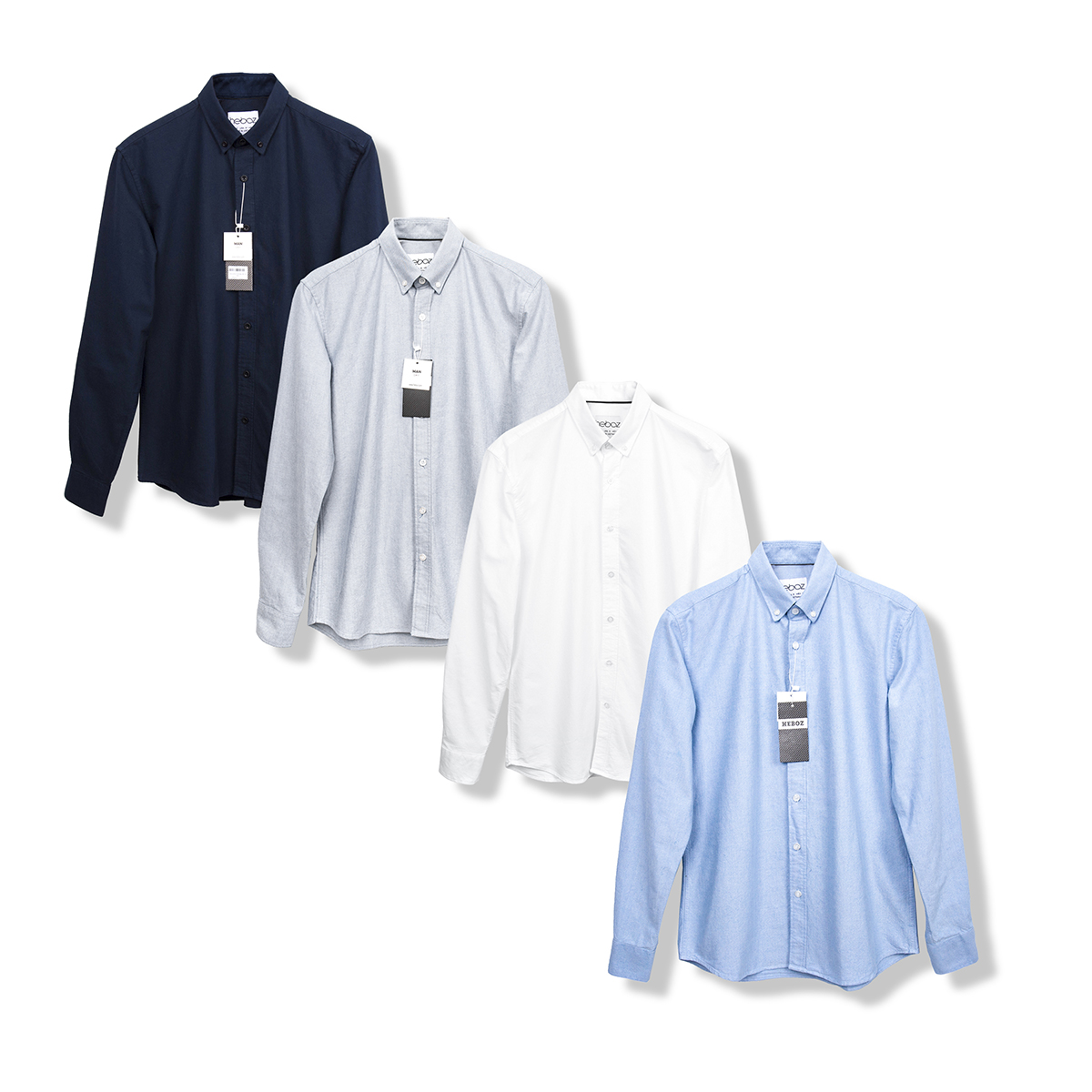 Áo sơ mi nam dài tay HEBOZ vải oxford cao cấp 4M dày dặn, form dáng lịch sự, phù hợp công sở - 00000781