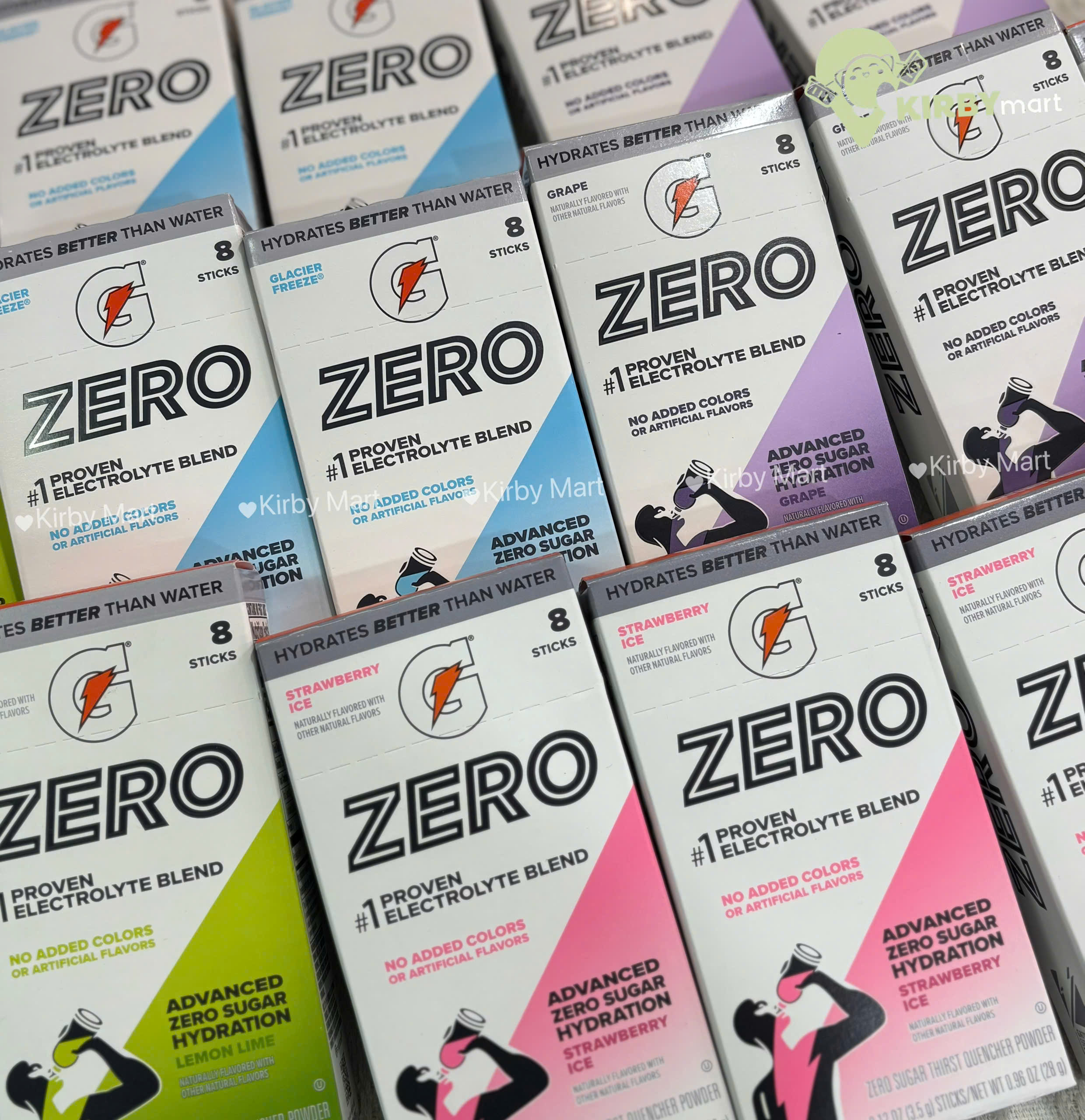 Bột Pha Nước Điện Giải Gatorade Zero Sugar 8 Gói – Bổ Sung Electrolyte, Không Đường, Hàng Mỹ
