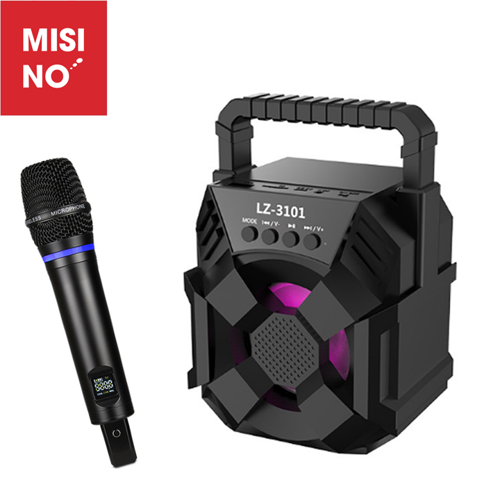 Loa bluetooth karaoke mini giá rẻ MISINO, loa kẹo kéo mini bluetooth