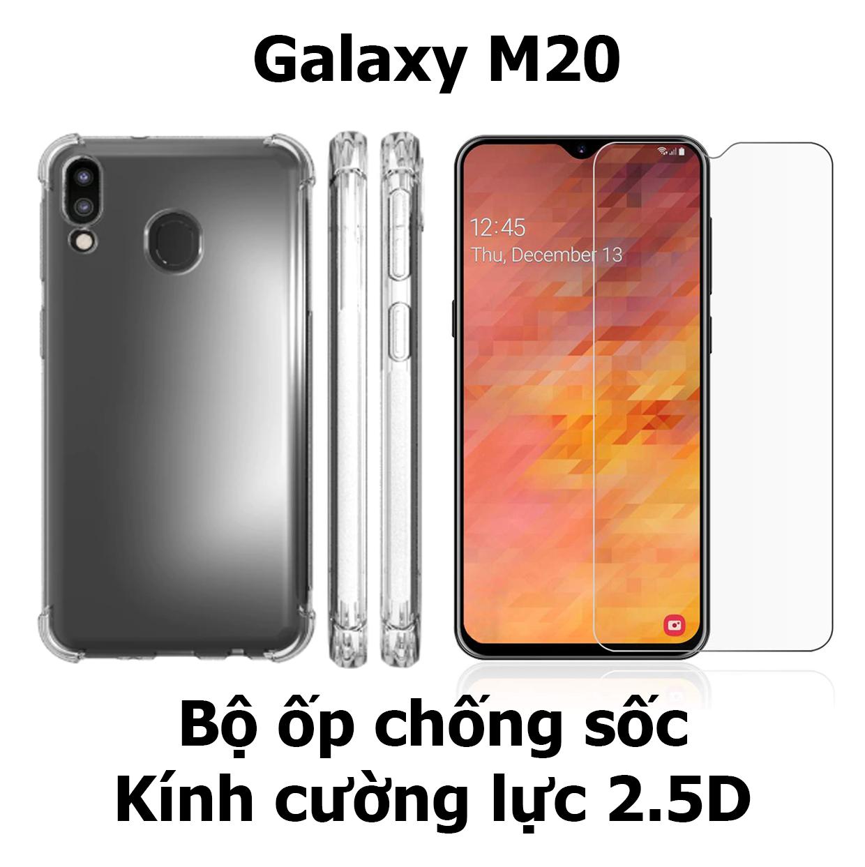 Bộ ốp lưng chống sốc và kính cường lực Galaxy M20