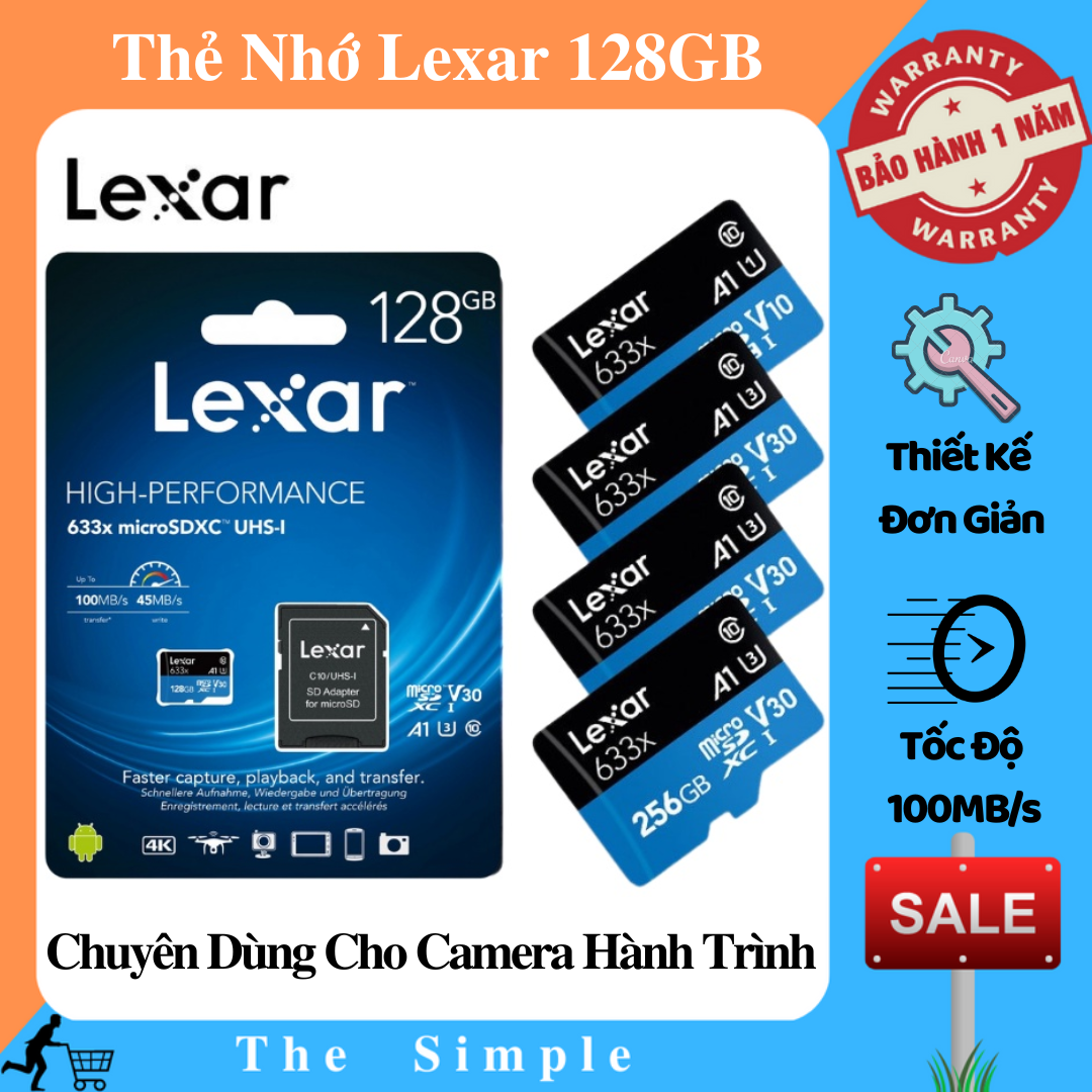 Thẻ nhớ Micro SDXC Lexar Cao cấp 128GB 64GB 32GB Chính Hãng Tốc Độ Cao Cấp