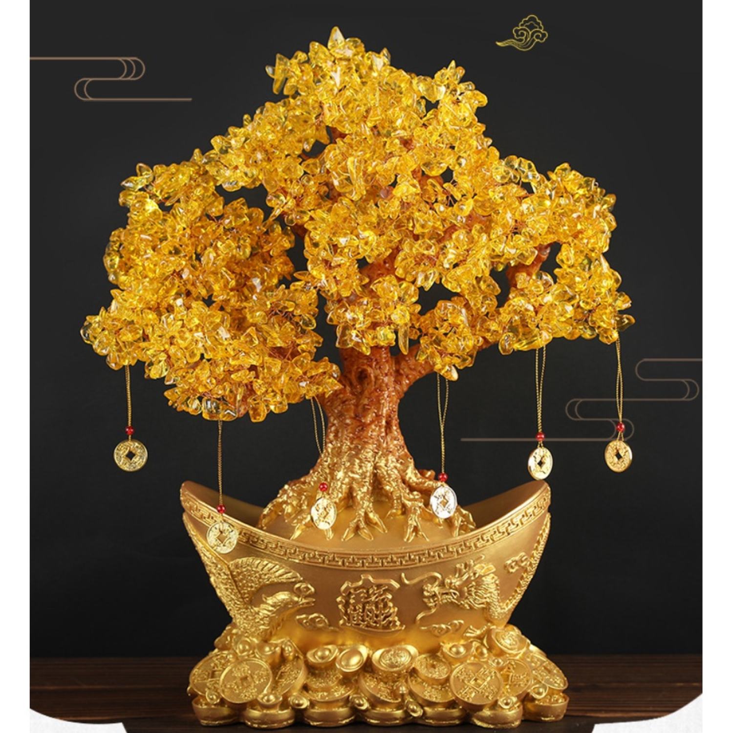 Cây kim tiềƞ đá thạch anh. cây thần tài trang trí. cây kim tiền. cây thần tài trang trí. cây kim tiền trang trí! bàn làm việc. cây tài lộc