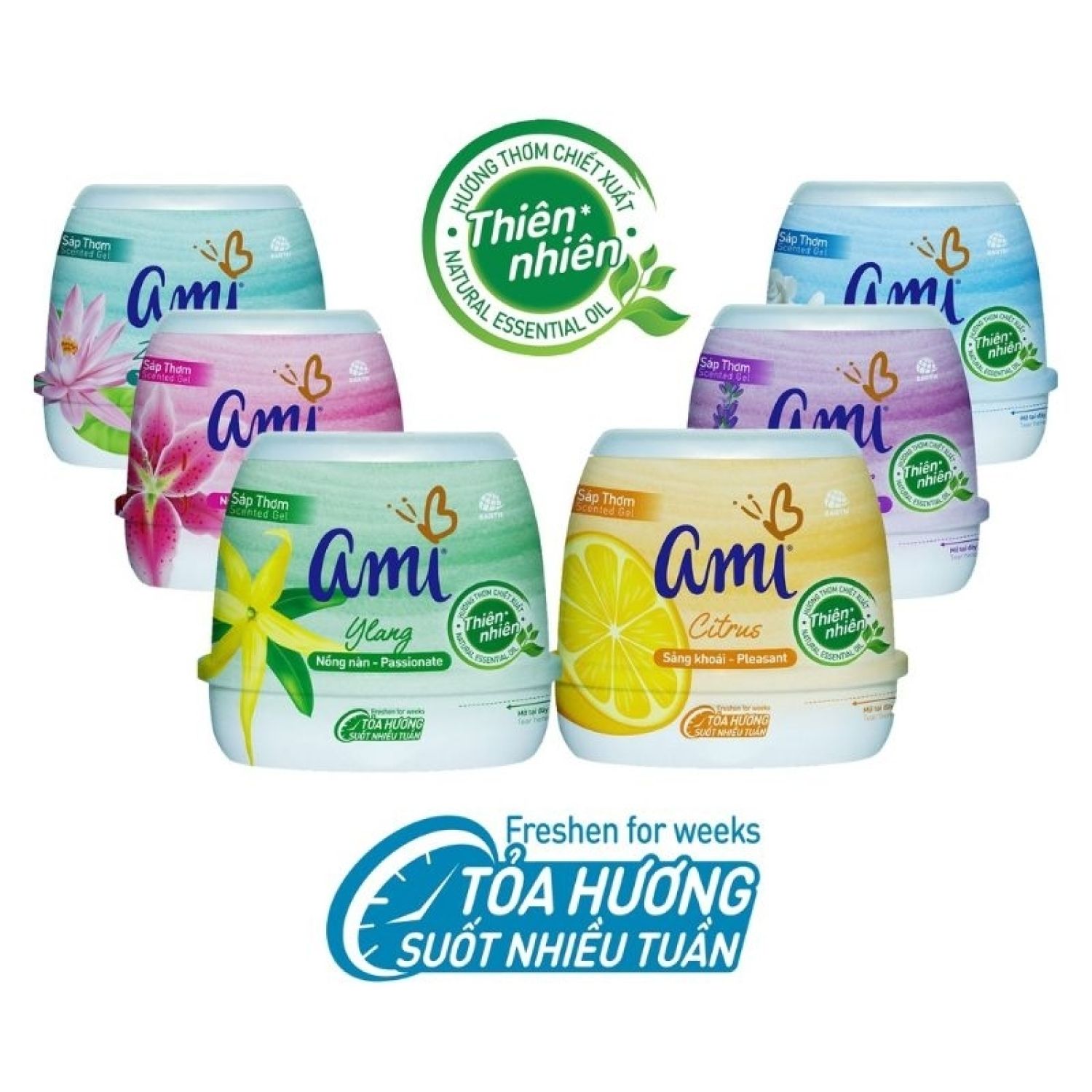 Sáp thơm phòng Ami hộp 200g