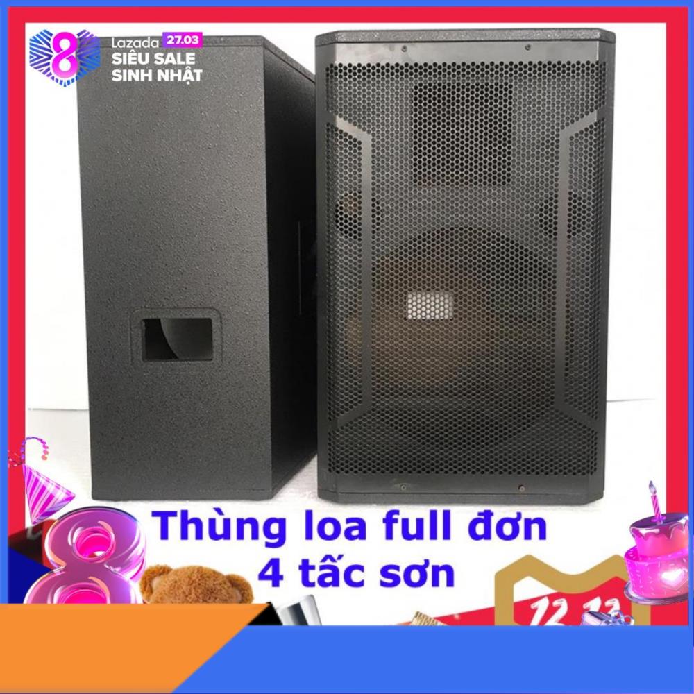 1 Thùng loa sơn PU full đơn bass 40cm họng treble vuông 350-450 hoặc 750 NOVIO PRO AUDIO