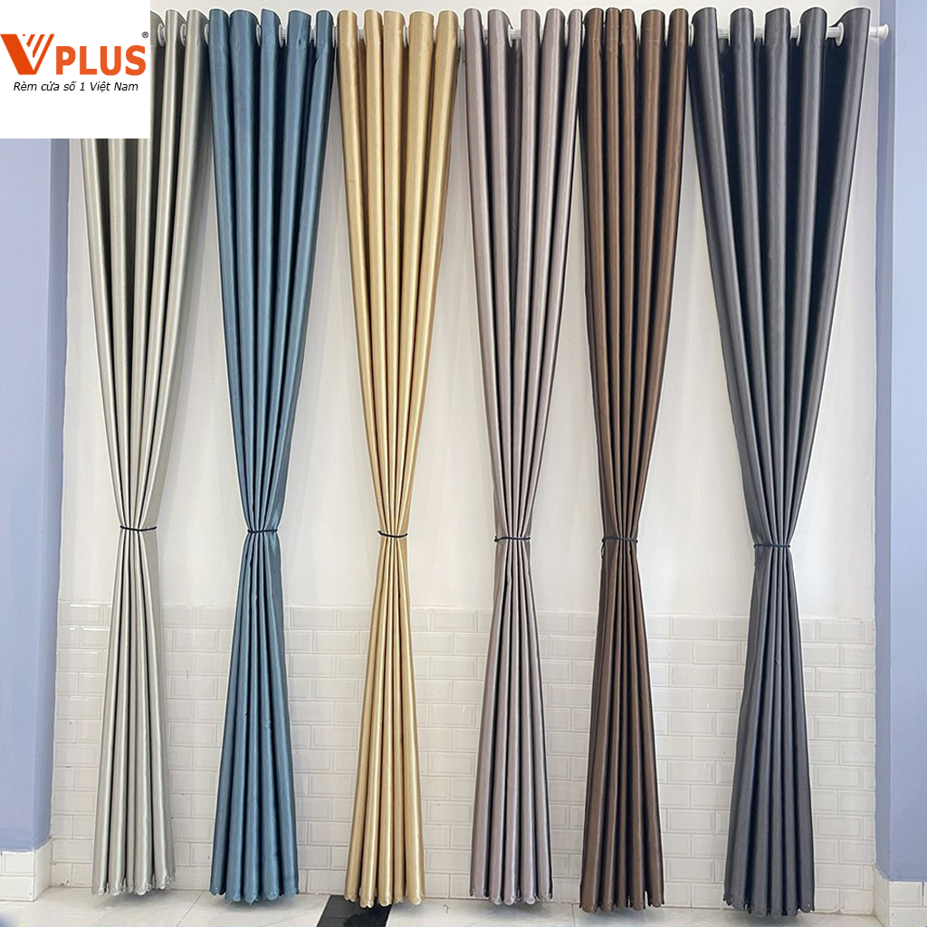 Rèm Cửa Chống Nắng Vplus, Che Nắng Cửa Sổ Phòng Ngủ Phòng Khách Cửa Chính Đẹp,  Giá Rẻ, Chất Liệu Vải Gấm, In Hoa Văn Chìm, Cản Nắng Tốt, Kích Thước Tùy Chỉnh