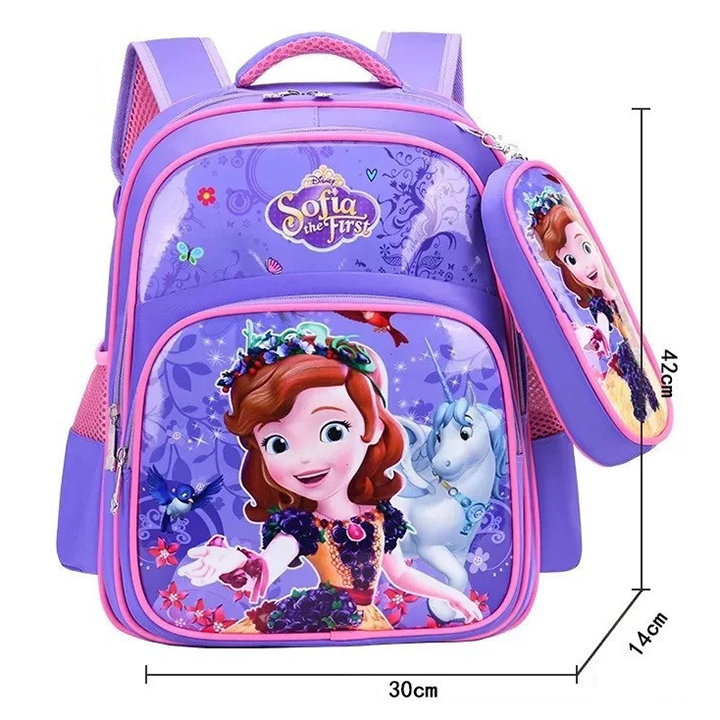 Balo học sinh chống gù lưng, chống thấm nước, siêu nhẹ - Tặng kèm hộp bút