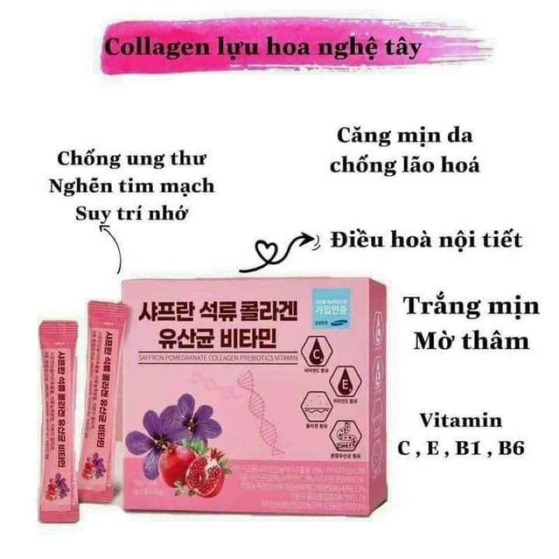 Bột Collagen Lựu Hoa Nghệ Tây - Saffron Pomegranate Collagen