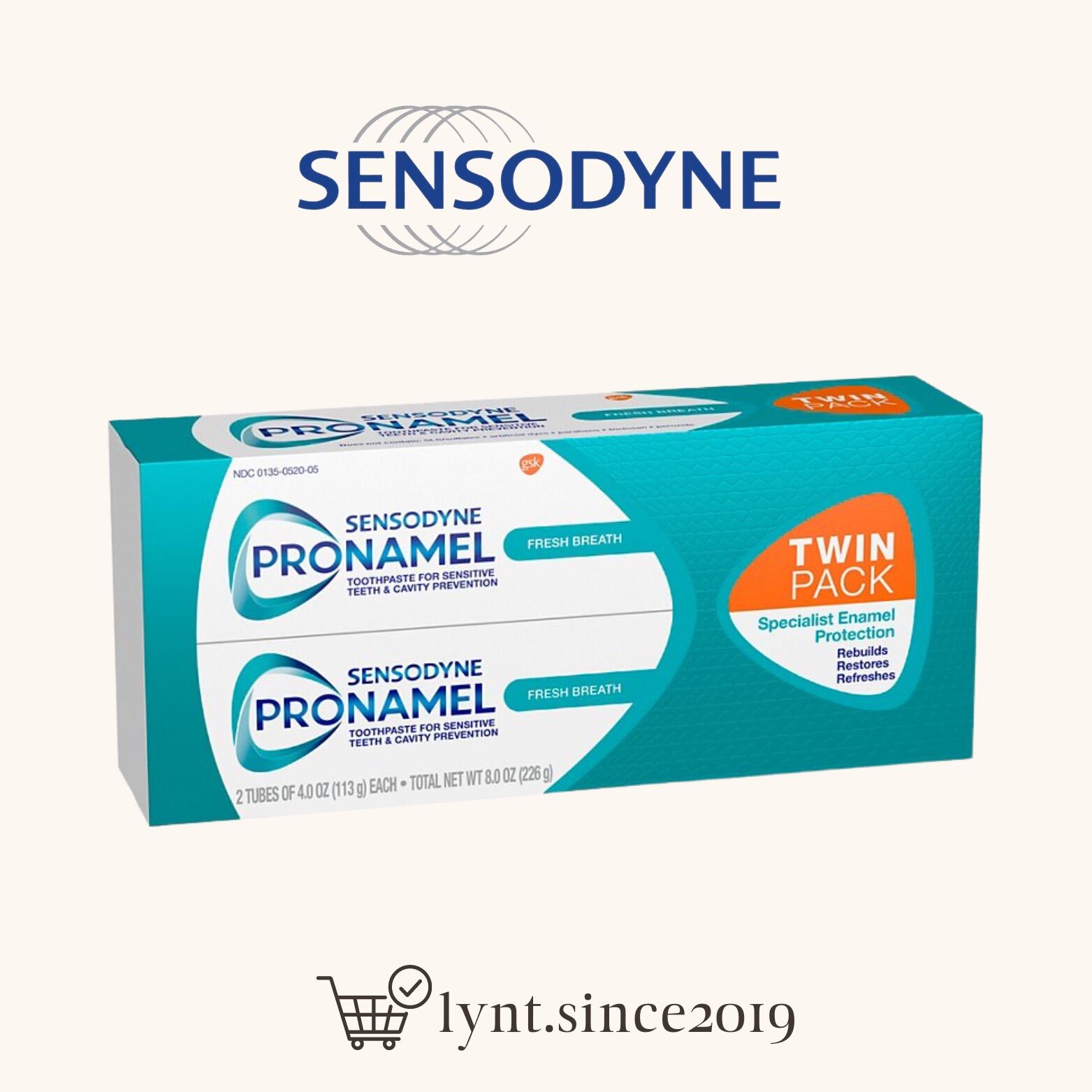 Kem đánh răng Sensodyne Pronamel Fresh Breath Sensitive Toothpaste - Fresh Wave 113g.