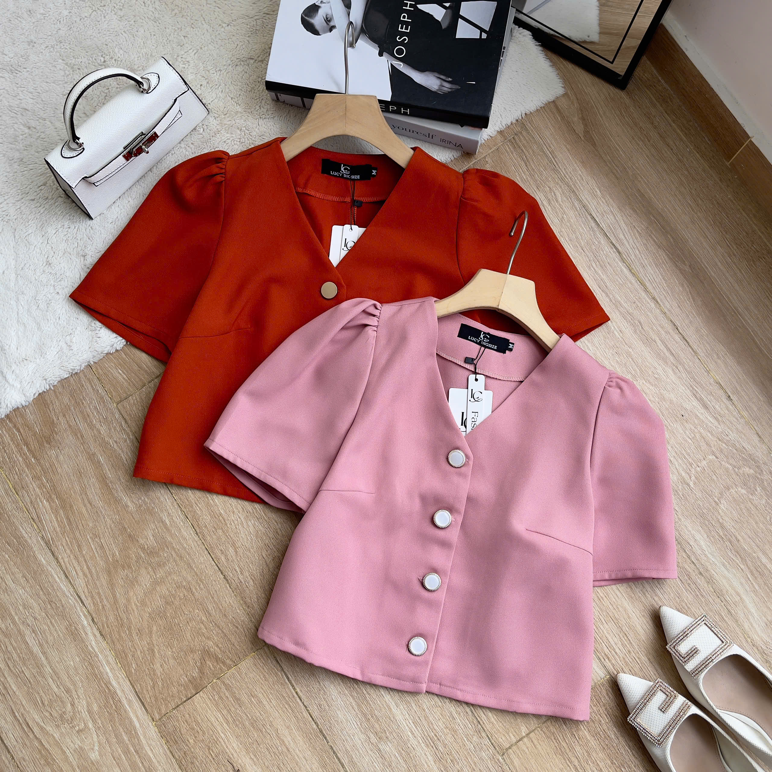Áo bigsize nữ kiểu croptop cổ tim tay ngắn chất tuyết mưa mềm mịn đi chơi đi làm sang chảnh đủ size 50-90kg