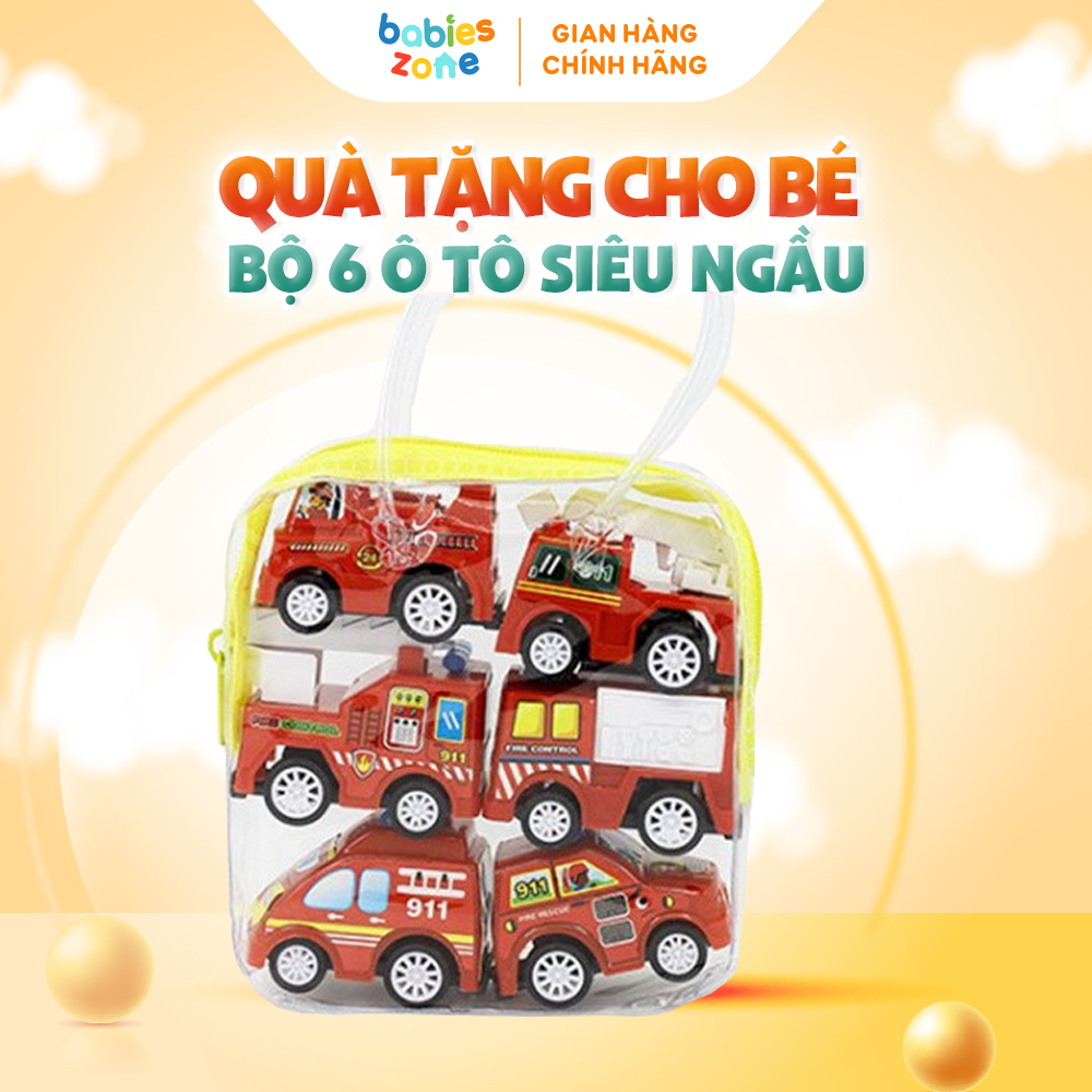Bộ 6 ô tô siêu ngầu cho bé yêu của mẹ quà tặng Babies Zone