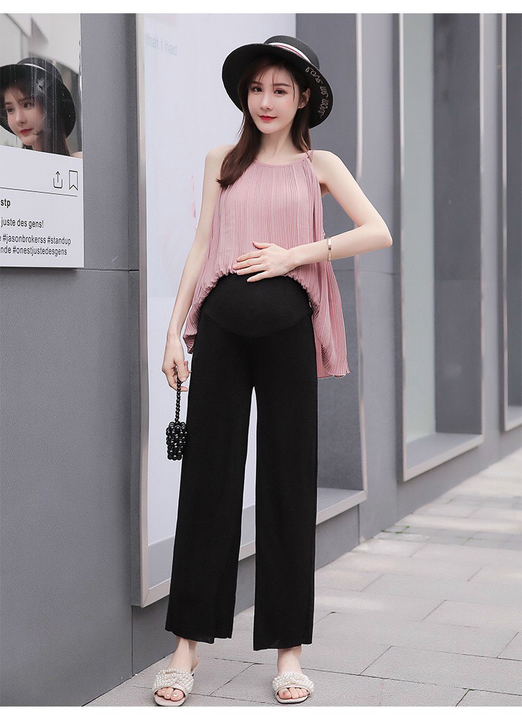 Quần bầu công sở ống suông AZUNO QB0012 Chất liệu đũi mềm, mát