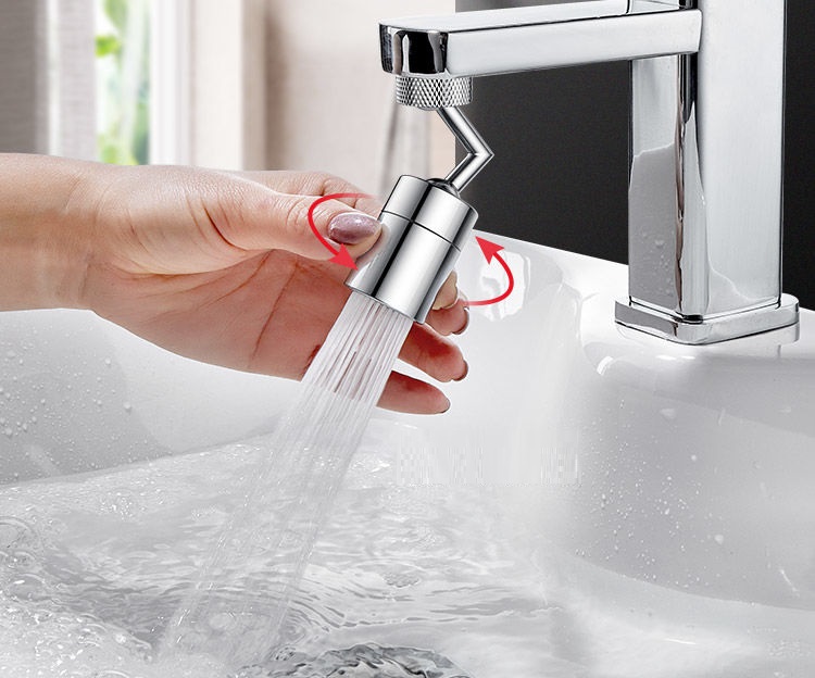 Đầu nối vòi nước tăng áp xoay 720 độ thiết kế thông minh lắp vòi nước chậu rửa bát chén lavabo - V720