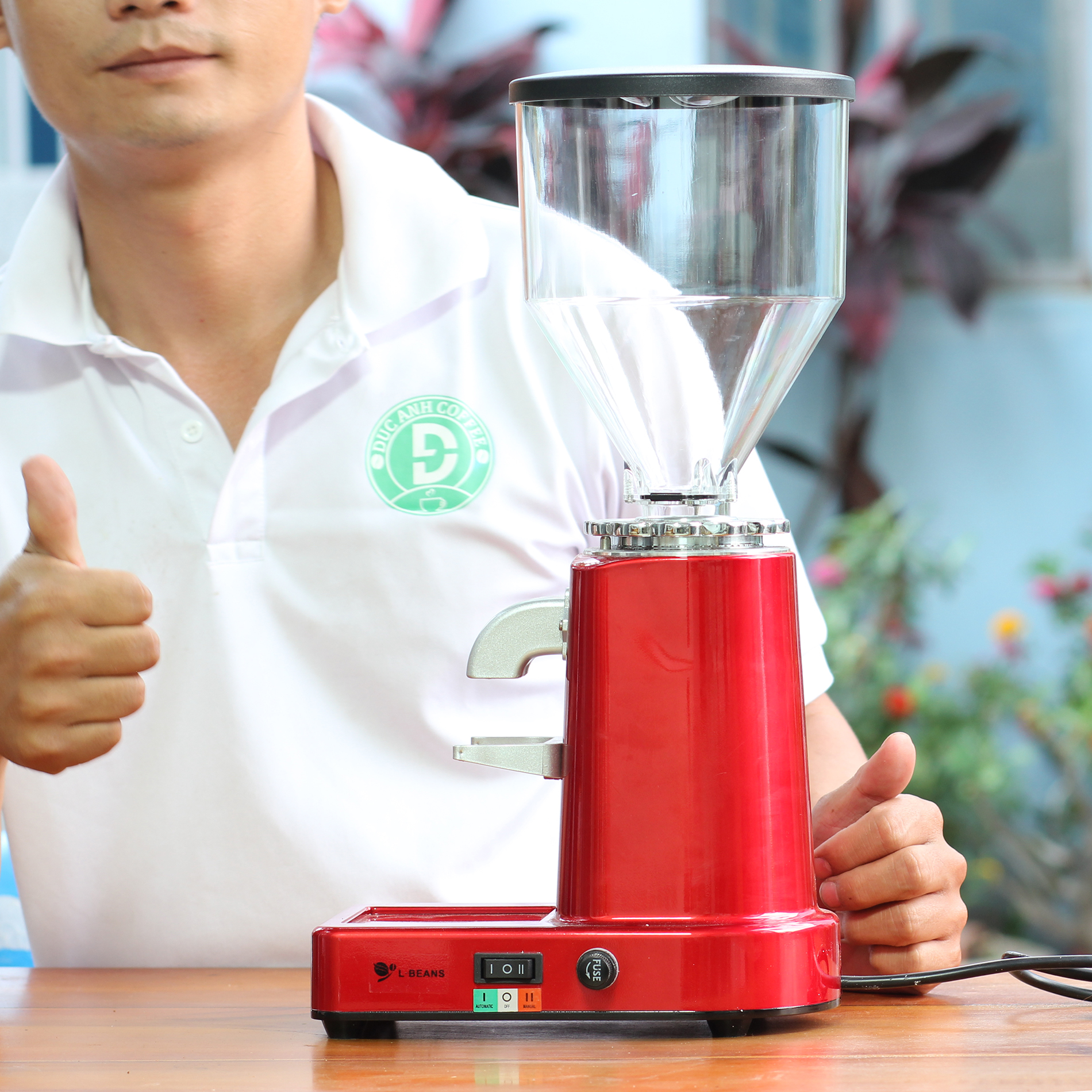 Máy xay cà phê Espresso L-Beans L919L xay nghiền có điều chỉnh độ mịn - phù hợp cho gia đình công sở và quán - công ty TNHH cà phê Đức Anh nhập khẩu.