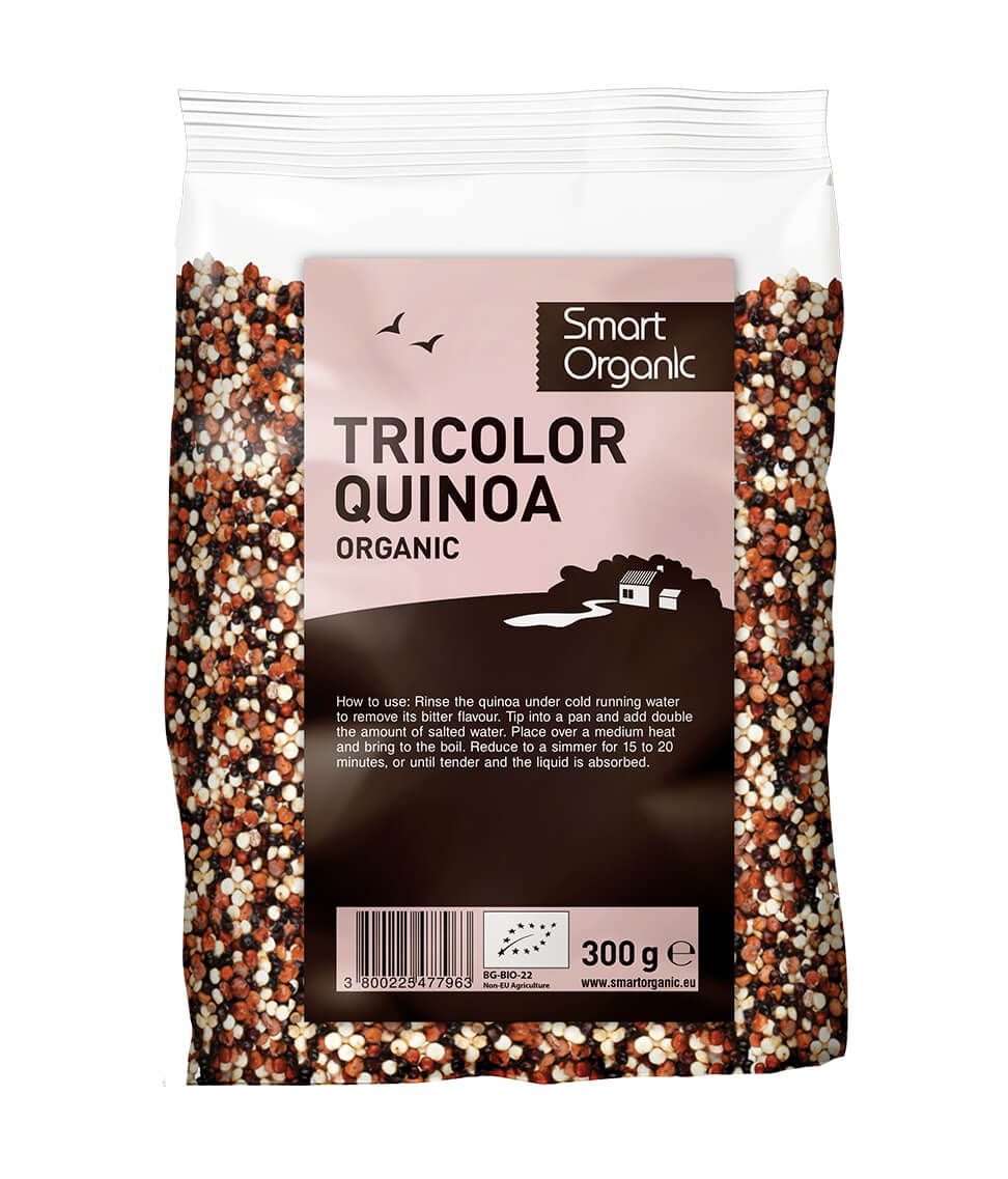 Hạt diêm mạch 3 màu hữu cơ – Nhập khẩu – Siêu thực phẩm – Tricolor Quinoa Smart Organic – 300G
