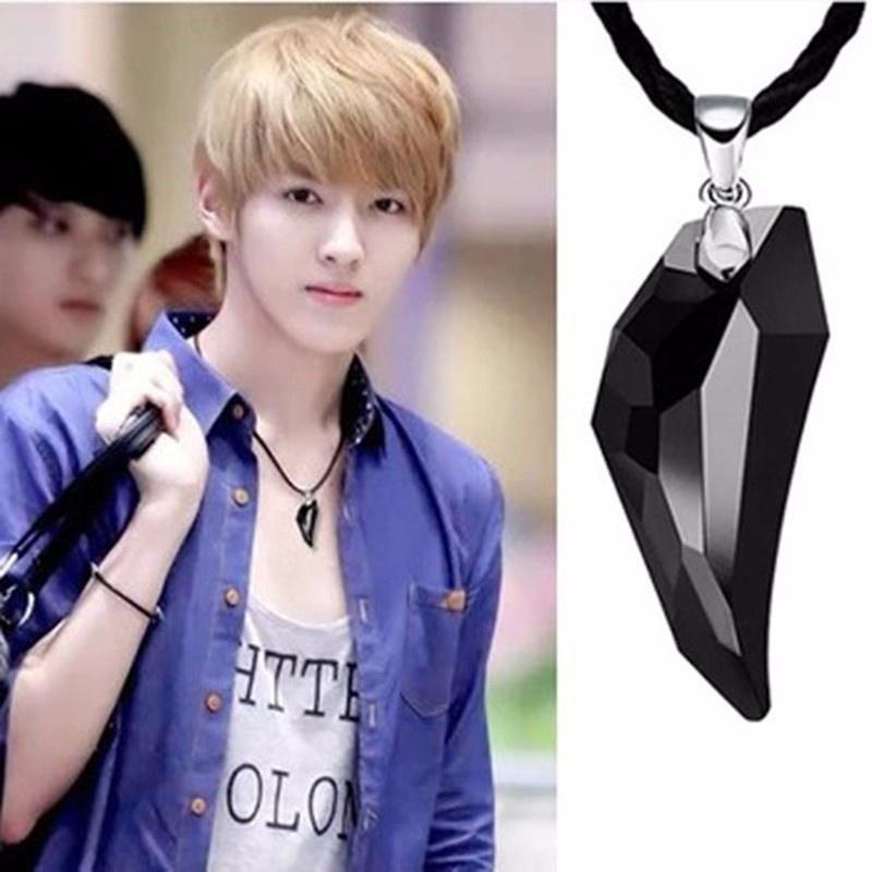 Mặt dây chuyền nanh sói nam pha lê cao cấp swarovski lấp lánh sang trọng dc081
